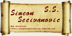 Simeon Sečivanović vizit kartica
